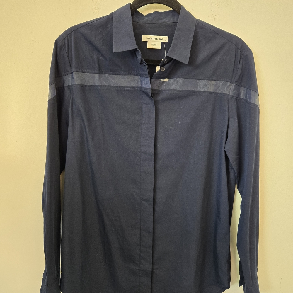 Lacoste Navy Blue Long Sleeve Shirt